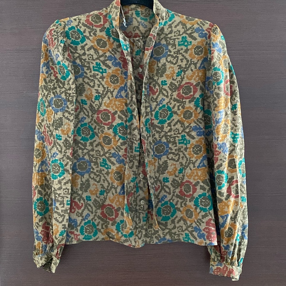 Vintage silk blouse from France